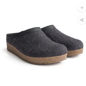 Haflinger Dark Gray‎ Wool Mules women’s size 5 (36)